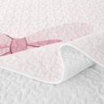 thumbnail image 5 of Erosebridal Girly Pink Bow Twin Quilt Set, Butterfly Knot Twin Coverlet Set for Girls, 2 Pieces, 5 of 7
