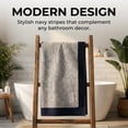 thumbnail image 6 of Unique Bargains Cotton Striped Hand Towel for Bathroom Kitchen Gym Blue 2pcs 29" x 13", 6 of 8