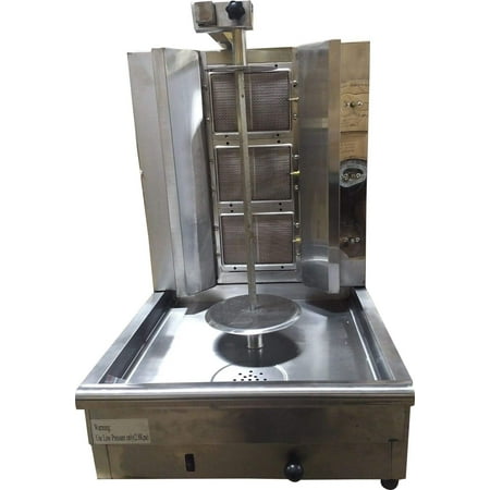 - Tacos Al Pastor Gas Doner Kebab Machine - 3 Gas Burners Shawarma Grill Gyros Automatic Vertical Broiler