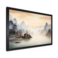 thumbnail image 2 of Designart "Tranquil Chinese Landscape in Grey Serenity II" Landscapes Framed Wall Art Decor - Traditional Yellow China Living Room Framed Canvas Art, 2 of 6
