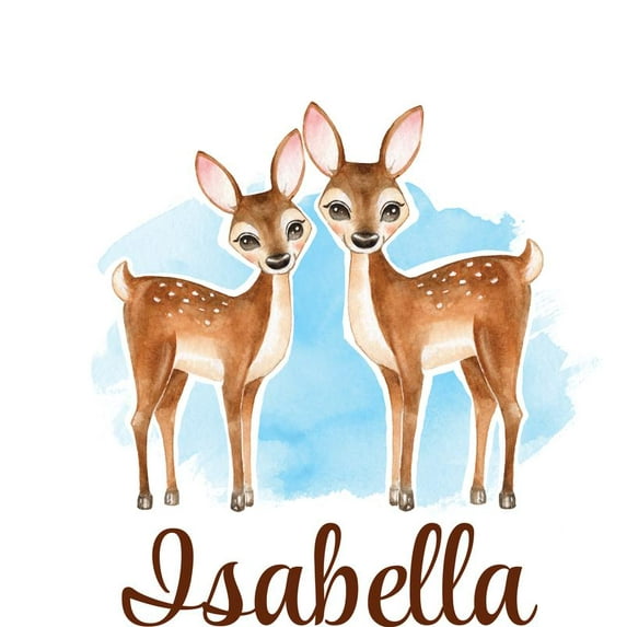 Personalized Name Vinyl Decal Sticker Custom Initial Wall Art Personalization Decor Sticker Deer Animal 15 Inches X 15 Inches