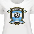 thumbnail image 4 of Inktastic Argentina Soccer Emblem Women's Plus Size T-Shirt, 4 of 5