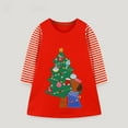 thumbnail image 2 of Dresses For Girls Long Sleeve Christmas Cartoon Prints Dress Dance Party Dresses Kids Girls Casual Dresses,Size 5-6 Years, 2 of 4