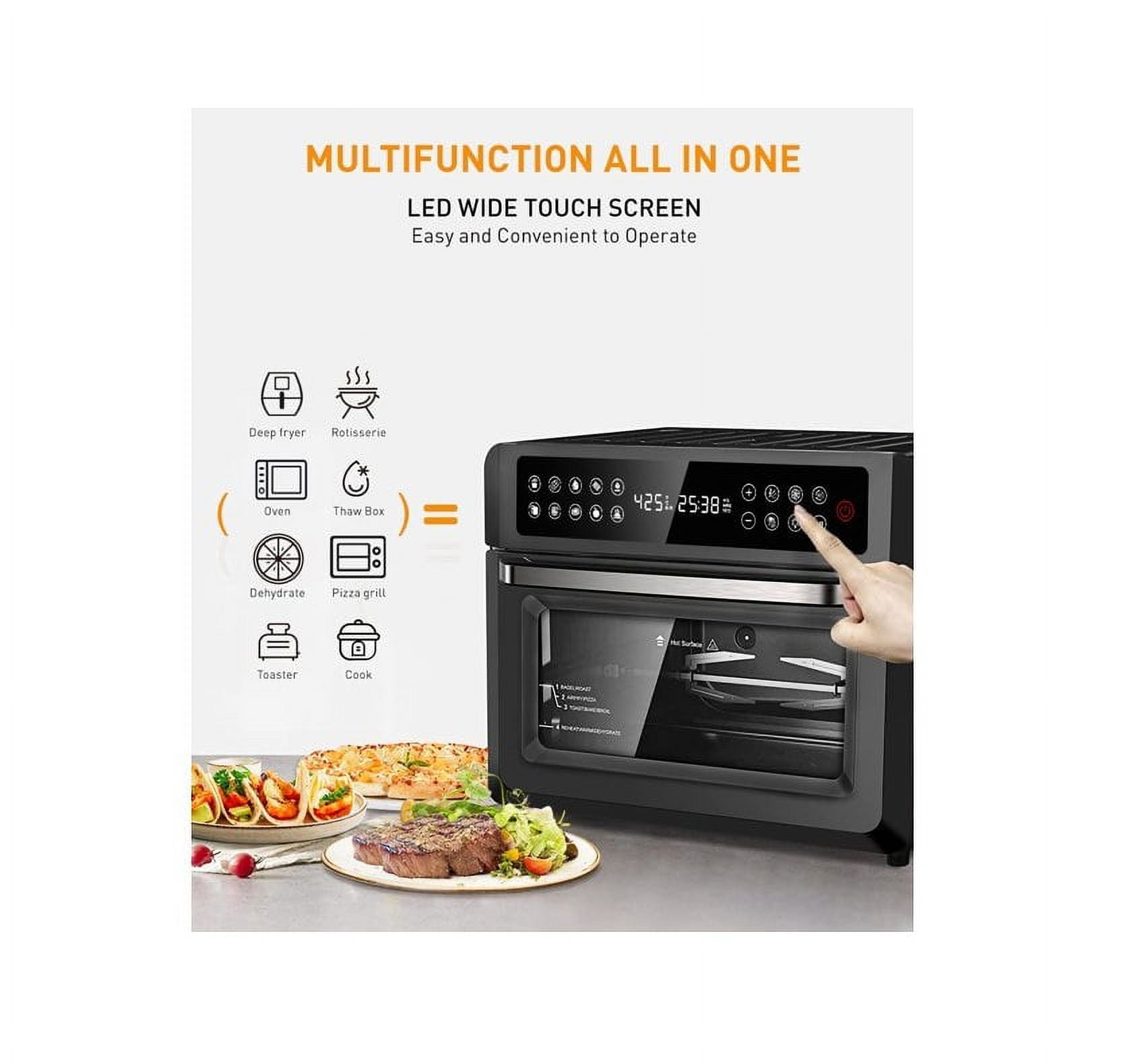  Gevi Air Fryer Toaster Oven Combo, Large Digital LED Screen Convection  Oven with Rotisserie and Dehydrator, Extra Large Capacity Countertop Oven  with Online Recipes: Home & Kitchen