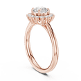 thumbnail image 3 of Zuwelria Moissanite Engagement Rings | 1.25 Ct Round Cut Moissanite Bridal Ring - Wedding Ring for Women | Floral Halo Rings | 18K Rose Gold Plated Silver Size 5, 3 of 8