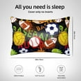 thumbnail image 4 of KLL Balls Pattern Silk Pillowcase for Hair and Skin Standard Size 20"X 30" Soft Breathable Pillow Covers for Sleeping, 4 of 7