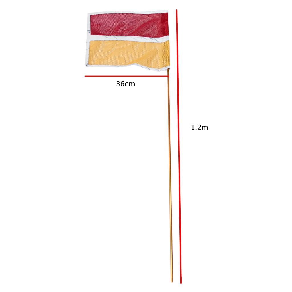 Axioma 2X Reflective Bike Safety Flag Pole f/ Bicycle Kayak Boat Orange & Red