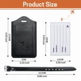 thumbnail image 2 of UNIWELL 4PCS Luggage Tags, Privacy Cover ID Label Adjustable Strap for Travel Cruise Bag Suitcase PU Leahter Black, 2 of 6