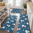 thumbnail image 2 of Blue Christmas Snowman Pattern Kitchen Rugs Sets Of 3,Kitchen Runner Rugs Non Skid Washable,Decorative Kitchen Floor Mats for Kitchen,Sink,Laundry,17"x30"+ 17"x47" + 17"x59", 2 of 6