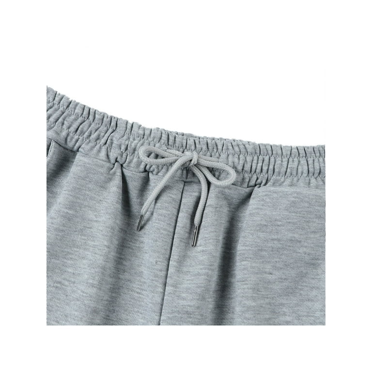 Spring hue Women Loose Sweatpants Elastic Waist Drawstring Sports Jogger  Pants with Pockets 