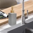 thumbnail image 4 of Gold Soap Dispenser, Ceramic Lotion Pump Bottle with Refined and Vintage Emboss, Home Decoration for Bathroom or Kitchen (White), 4 of 15