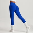 thumbnail image 2 of Outfmvch Workout Leggings Sets for Women 3d Compression Yoga Pants Yoga Pants Women Leggings with Pockets for Women Ribbed Seamless Workout Exercise Push Up Yoga A2 Blue S-L, 2 of 5
