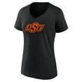 thumbnail image 2 of Women's Black Oklahoma State Cowboys Team Logo V-Neck T-Shirt, 2 of 3