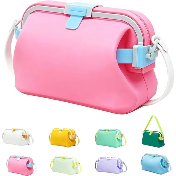 XLYFVLGF Bag Waterproof Silicone Tote, beach bags waterproof sandproof ,67.63 fl oz Waterproof Foldable Crossbody Tote for Leakproof Washable