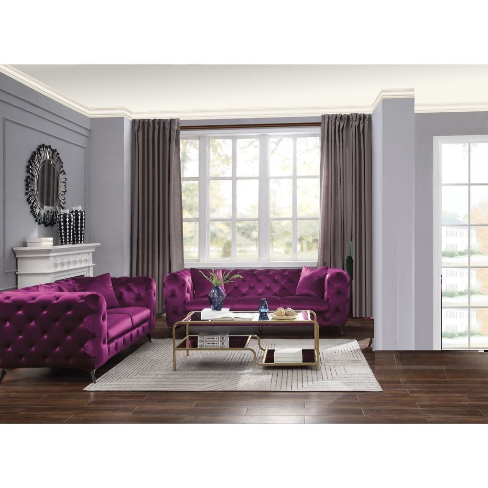 Contemporary Design Living Room Furniture Tufted 3pc Sofa Purple Fabric Metal Legs Sofa Love Seat Chair Walmartcom Walmartcom Contemporary Design Living Room Furniture Tufted 3pc Sofa Purple Fabric Metal Legs Sofa Love Seat Chair Walmartcom Walmartcom