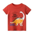 thumbnail image 2 of Summer Baby Boys T-Shirt Dinosaur Print Top Short Sleeved T-Shirt Cartoon Tee Toddler Boys Clothing, 2 of 5