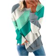 thumbnail image 2 of ICHUANYI Clearance Women's Fashion Printed Loose T-shirt Long Sleeves Blouse Round Neck Casual Tops Sweatshirt Hoodies(Green, L) ICHUANYI WER2023081511263, 2 of 5