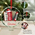 thumbnail image 3 of Accordion2 Design Glass Christmas Ornament for Tree, Mother’s Day Ornament, Romantic Valentine Decor, Holiday Festival Ornament, Commemorative 2025, Gift Idea for Friends, Neighbor, 3 of 7