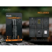 Fenix Lighting Flashlight, Aluminum, Black, 350lm E20 V2.0