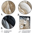 thumbnail image 3 of Designart "Feather Spiral in White and Blue I" Abstract Geometric Metal Wall Art - Abstract White Modern Bedroom Wall Art, 3 of 6