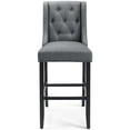 thumbnail image 5 of Modway Baronet Tufted Button Upholstered Fabric Bar Stool in Gray, 5 of 7