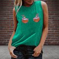 thumbnail image 2 of Tops casuales de verano sin mangas para mujer, camisetas sin mangas con estampado de cuello redondo Fridja  qr1662, 2 of 5