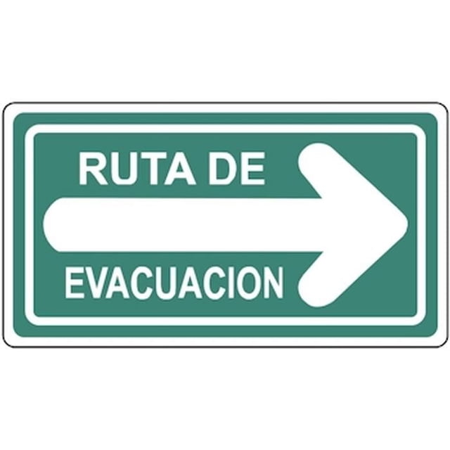 Señalamieinto Salida de Emergencia Señalamientos de Evacuación 20x20 cm De Evacuación Ruta de Evacuación Derecha Fotolum