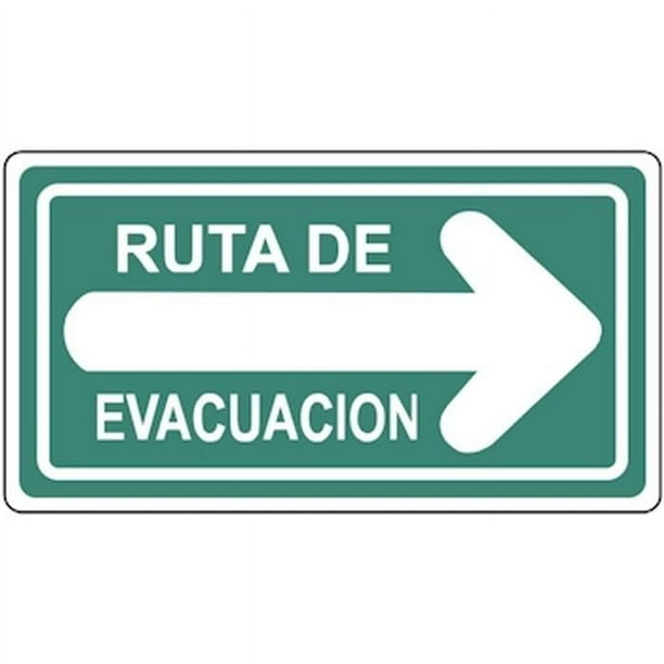 Señalamieinto Salida de Emergencia Señalamientos de Evacuación 20x20 cm De Evacuación Ruta de Evacuación Derecha Fotolum