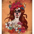 thumbnail image 3 of Ambesonne Colorful Duvet Cover Sets, Mexican Skull, 2-King, Cinnamon Magenta Maroon, 3 of 7
