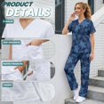 thumbnail image 5 of Yspwyqan Turtle Tribal Scrub Uniforms for Women Set, 2 Piece V-Neck Short Sleeve Scrubs with 6 Pockets, Breathable Lightweight Quick Dry Uniform for Nurse Vet Work, Size L, 5 of 7