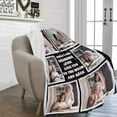 thumbnail image 3 of Customizable Blanket for Sister Customized Blankets with Photos Text Personalized Picture Collages Throw Blankets Gift for Men Valentines Day Decor Souvenirs Birthday, 3 of 5