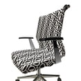 thumbnail image 6 of Ambesonne Black and White Office Chair Cover Stretchable High Back, Lattice Pattern, Black White, 6 of 6