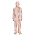 thumbnail image 3 of Soft Big Kids Onesie Pajamas Cozy Loose-Fit Jumpsuits for kids with Pockets for Christmas Lounge & Play Cute Deer Pattern, 3 of 8