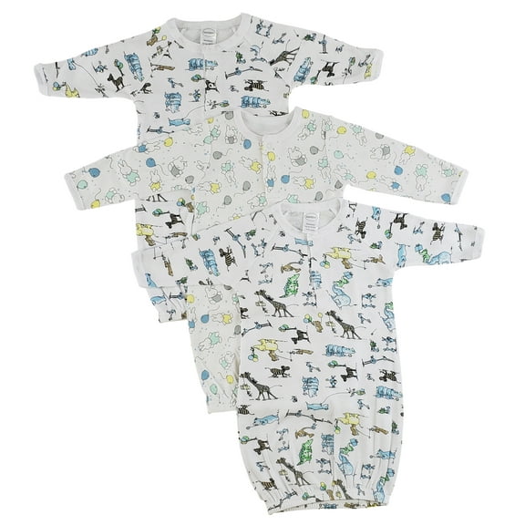 Bambini Infant Gowns - 3 Pack