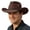 Coffee, variant on Qicasul Cowboy Hat for Women and Men Western Cowboy Cowgirl Hat Wide Brim Belt Buckle Retro Hats