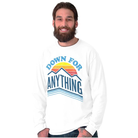 Vintage Mountain Sunset Adventure Long Sleeve TShirt Men Women Brisco Brands X