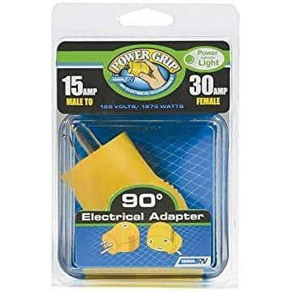 Camco Electrical Adapter 55325 - 90 Degree Universal Fit - 1 Pack, 4.6" x 8.7" x 8.8"