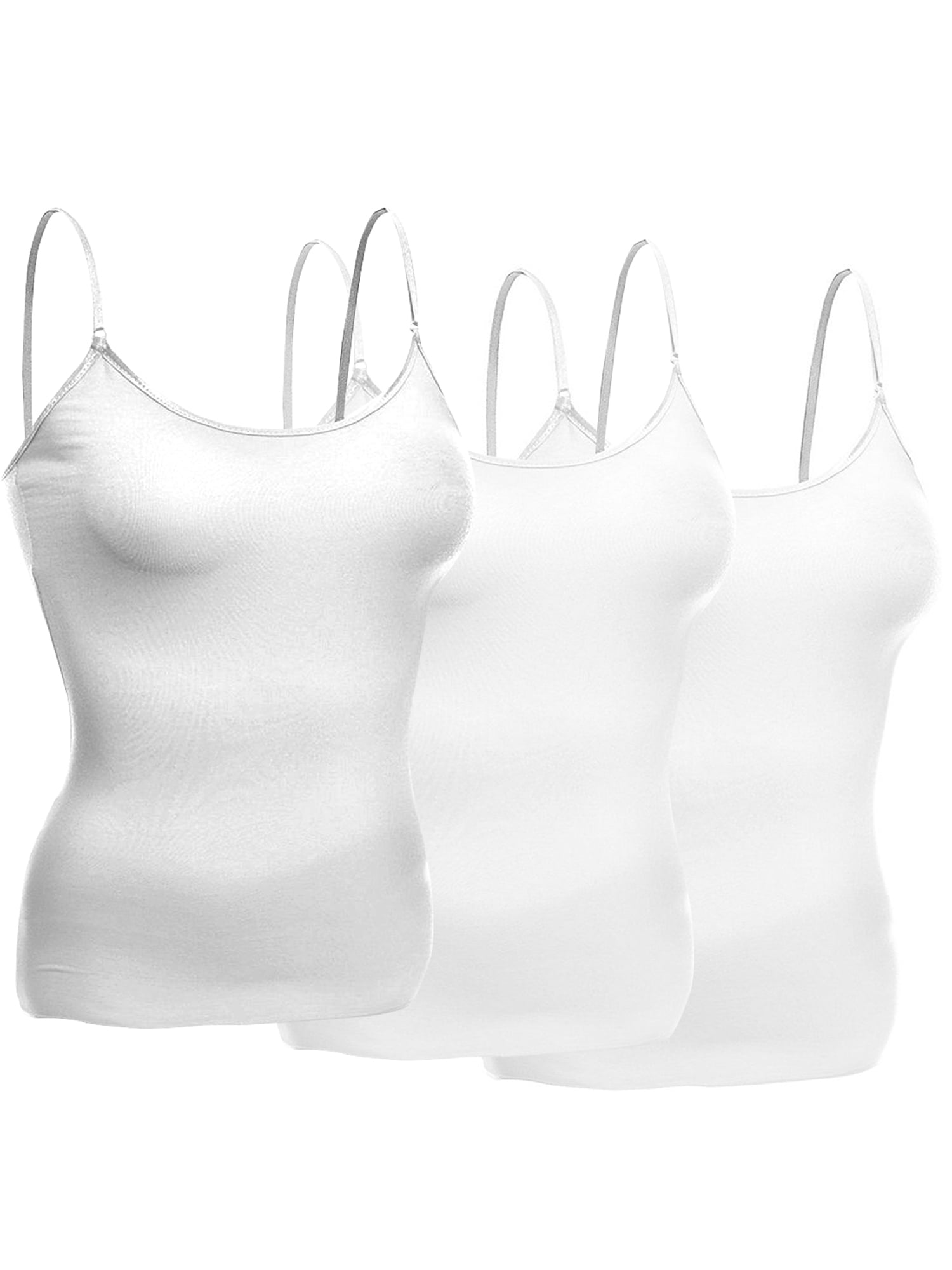 Emmalise Women's Basic Short Camisole Adjustable Strap Layering Cami ...
