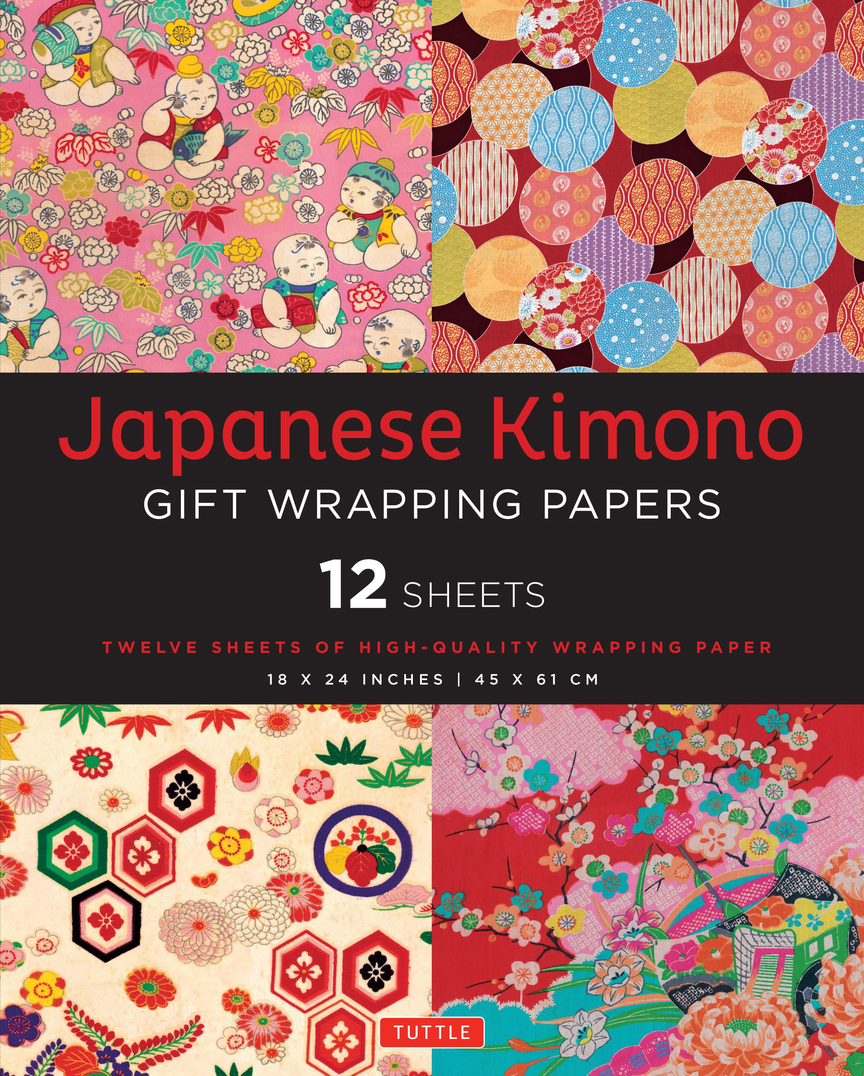 Japanese Kimono Gift Wrapping Papers 12 Sheets of HighQuality 18 X 24