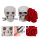 thumbnail image 4 of GOOHOCHY 2 unids Halloween Temático Skull Rose Horquillero Partido Headwear Party Party Prop, 4 of 7