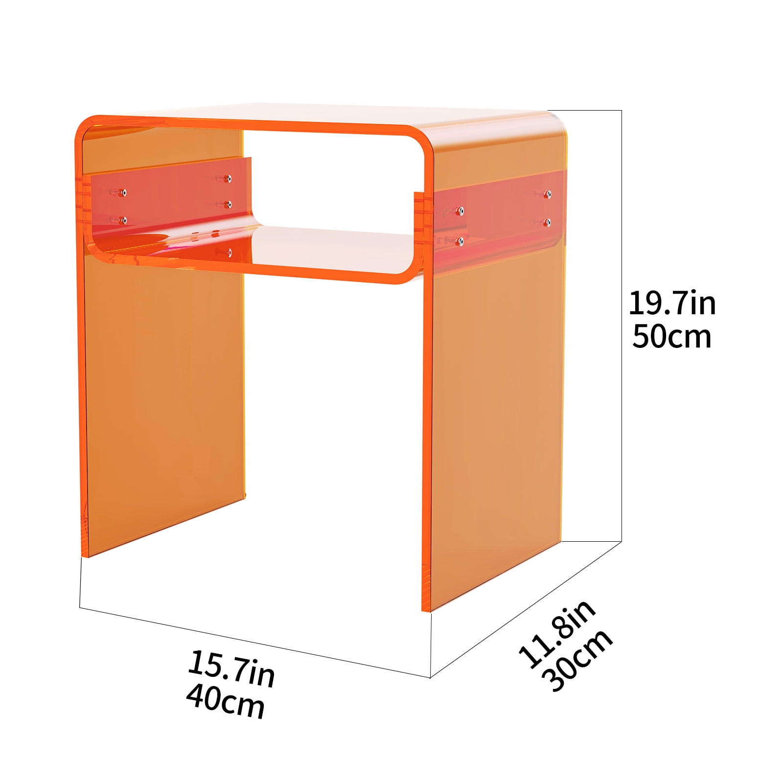 Acryl Nachtkastje Bijzettafel, Modern Design Clear Home Display