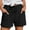 Black, variant on Purcolt Shorts for Women Elastic Waist Drawstring Summer Beach Shorts Casual Comfy Lounge Shorts with Pockets, S-5XL