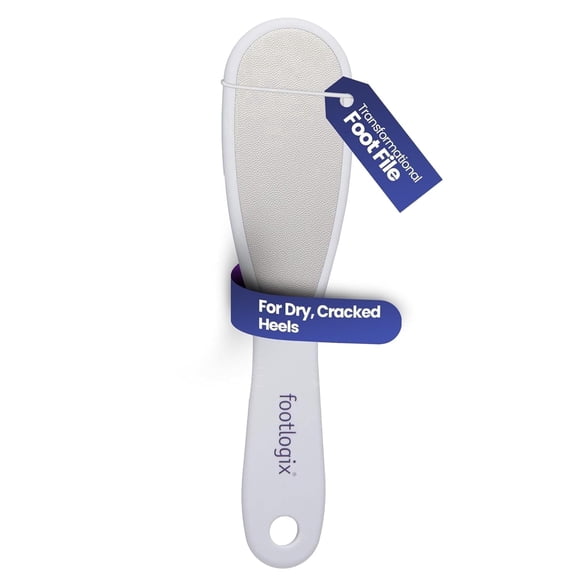 Footlogix Foot Care Callus Softener Spray & Double Sided Foot File Set for Dry, Rough Heels – Exfoliating Scrubber for Home Pedicure