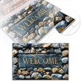 thumbnail image 1 of 3D Floral Print Doormat Set Modern Bath Rug And Entryway Carpet With High Absorbency Machine Washable Floor Mat For Bathroom Front Door Indoor D Heating Blanket Blanket Comforter Twin Blankets for Bed, 1 of 3