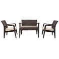 thumbnail image 4 of Rainbow Outdoor Alaska 4 Piece Seating Set with Cushions, Brown, 4 of 5