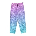 thumbnail image 4 of Daiia Multicolor Glitter Women's Sleep Pant with Pockets and Drawstring,Pajama Pants-Small, 4 of 9