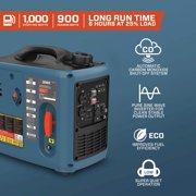 SENIX 1000W Portable Inverter Gas Generator,Gasoline-Powered Generator, CO Detect,Super Quiet & Lightweight,Low Oil Shutdown for Home Backup and Camping
