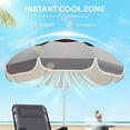 thumbnail image 4 of Outsunny Parasol de Plage 6 Pi, Parasol Portable à Hauteur et Inclinaison Réglables, Gris, 4 of 10