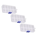 thumbnail image 2 of KAKOWELY 3 Pcs Boîte de Rangement en Plastique Transparent Conteneurs de Rangement pour Perles Étui à Bijoux Transparent, 5.12"X2.76"X0.91 Pouces, 2 of 4