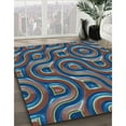 thumbnail image 3 of Ahgly Company Machine Washable Indoor Round Transitional Plum Purple Area Rugs, 5' Round, 3 of 7